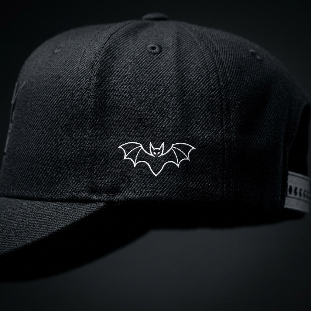 Chamero cap — outline Chamero logo on right side panel